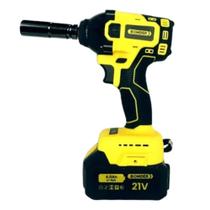 Chave Impacto Parafusadeira Furadeira 2 Baterias 21V Amarelo