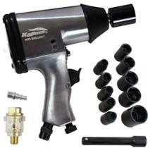 Chave Impacto Pneumática 1/2 Parafusadeira Industrial 17pças 79kgf potente Chave Impacto Pneumática 1/2 Parafusadeira Industrial 17pças 79kgf potente