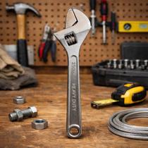 Chave Inglesa 10 Polegadas 250mm Cromada Em Aço Carbono Resistente Regulagem Eficiente Leve