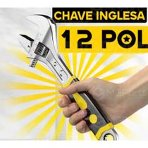 Chave Inglesa Ajustável 8 ou 10 ou 12 Polegadas Profissional Reforçada Cabo Emborrachado