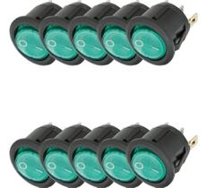Chave Interruptor Gangorra Kcd1-106n Liga Desliga Led Verde Kit 10 Peças Chave Interruptor Gangorra Kcd1-106n Liga Desliga Led Verde Kit 10 Peças