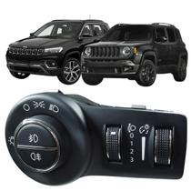 Chave Interruptor Luz Farol e Lanterna de Neblina Compass 2016 em diante Renegade 2015 em diante 0532257300 12V Chave Comutadora