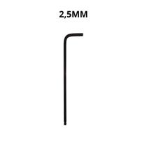 Chave l 2,5mm - allen longa abaulada - cromo vanadio - mtx