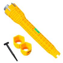 Chave Lavatório Multifuncional Alumínio e ABS - Dtools - 3 Cabeças Intercambiáveis Chave Lavatório Multifuncional Alumínio e ABS - Dtools - 3 Cabeças Intercambiáveis