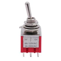 Chave Mini Toggle Switch DPDT Para Pedal On/Off/On 6 Polos