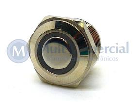 Chave Normalmente Aberta a Prova de Água com Led Azul GQ16F-10E/B/J/N 16mm