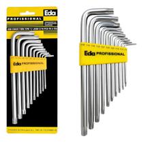 Chave Para Parafuso Torx Aço Tipo L 10 Peças T9 A T50 Eda Co