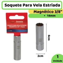 Chave Para Remover Vela Ignição Soquete 14mm Magnetico 3/8 - CORNETA