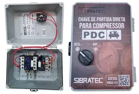 Chave partida compressor pdc08t220 3cv trif 220vca