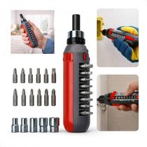 Chave Philips Fenda Catraca Multifuncional 14 em 1 Magnetizada Articulada 180 Graus Profissional Kit Chave Philips Fenda Catraca Multifuncional 14 em 1 Magnetizada Articulada 180 Graus Profissional Kit