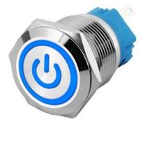 Chave push button 5t antivandalismo 16mm self-locked, on-off az Chave push button 5t antivandalismo 16mm self-locked, on-off az