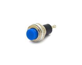 Chave Push-Button com 2 Terminais sem Trava SPST 0,5A/250Vac Desliga/(Liga) - Azul - DS-316