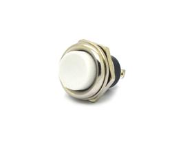 Chave Push-Button Liga/(Desliga) Normalmente Fechada - Branco - PBS-26C - Jietong