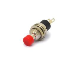 Chave Push-Button ON-(OFF) Sem Trava Normalmente Fechada 3A/125Vac e 1A/250Vac - Vermelho - PBS-10C-2 - Jietong