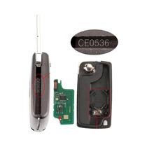 Chave Remota De Carro Citroen Peugeot 434Mhz Com 2 Botões ASK FSK Compatível Com C4 C5 C6 C8 107 207