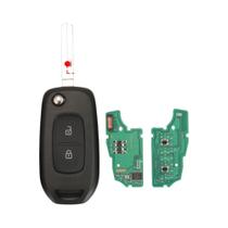 Chave Remota Flip De 2 Botões 433MHz Para Renault Dacia Logan 2 II 2018-2020 Com Chip PCF7961M 4A