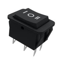 Chave retang 25x31 16a preto pulso kcd4 6 polos