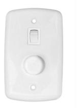 Chave Rotativa P/ventilador C/botão Espelho Sem Off Bivolt Chave Rotativa P/ventilador C/botão Espelho Sem Off Bivolt