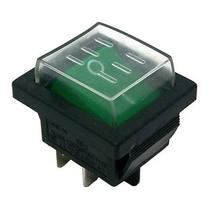 Chave RS-201-1C-G-24v Selada Iluminada Verde 24VCC/VCA Metaltex