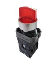 Chave sel iluminada metalica 3pos xb2 bk3465 220v vm sibratec