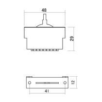 Chave Seletora 5 Posições Instrumentos Blindada Hosco YM-50S F035 Chave Seletora 5 Posições Instrumentos Blindada Hosco YM-50S F035