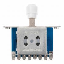 Chave Seletora Alpha Para Telecaster 3 Posições + Knob Ponteira Vintage Branco Barril