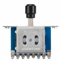 Chave Seletora Alpha Para Telecaster 3 Posições + Knob Ponteira Vintage Preto Barril