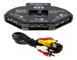 Chave Seletora Áudio E Vídeo Rca Divisor Cabo Av