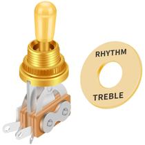 Chave Seletora Dourada 3 Posições Para Guitarra Com Escudo Plate