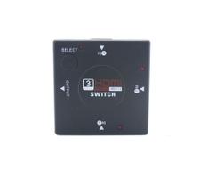Chave Seletora Switch Hdmi 3 Saídas 1080p HD Preto Adaptador Chave Seletora Switch Hdmi 3 Saídas 1080p HD Preto Adaptador