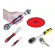 Chave Soquete 8x1 + Chave Mágica + Chave Catraca 1/2