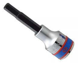 Chave soquete allen longa ponta hexagonal longo 1/2 polegada 8mm aço cromo vanadio antiferrugem king tony 403508 80mm