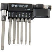 Chave Soquete de 1/4 Pol. com 07 Bits tipo Tork com Guia Chave Soquete de 1/4 Pol. com 07 Bits tipo Tork com Guia