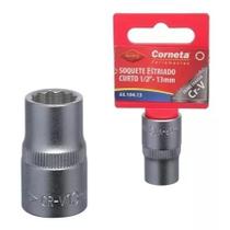 Chave Soquete Estriado Curto 1/2 13mm Corneta Profissional.