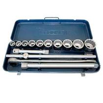 Chave Soquete Estriado Jogo com Encaixe 3/4 Polegadas em Aço Vanadium Gedore