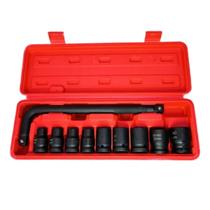 Chave Soquete Impacto 10 a 24mm Profissional Cromo 10pçs