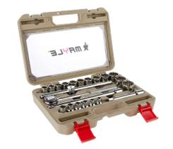 Chave Soquete Mayle Jogo Kit Maleta 23 Peças 1/2 Polegada