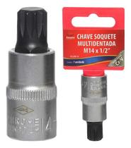 Chave Soquete Multidentada M14 X 1/2 Corneta