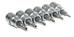 Chave Soquete Torx De 5 Pontas Jg Com 6 Peças Corneta Cor Cinza Chave Soquete Torx De 5 Pontas Jg Com 6 Peças Corneta Cor Cinza