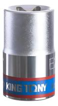 Chave soquete torx hexalobular fêmea curto encaixe 1/2xe20 437520m king tony aço cromo apertar desapertar parafuso torx