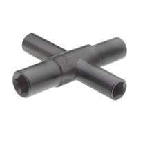 Chave Superior Tool 03960 de aço com chave de 4 vias preta
