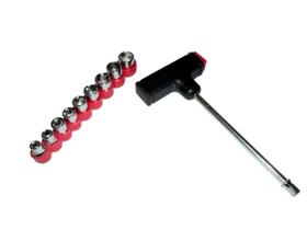 Chave T Com Jogo Soquete Sextavado Chave 5 A 13Mm