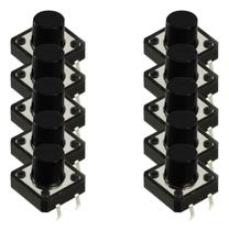 Chave Táctil Interruptor Push Button KFC-A06 12x12x8,5mm 4T Kit 10 Peças