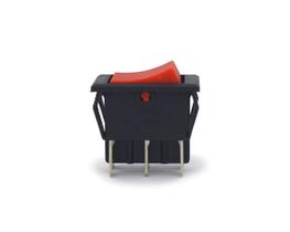 Chave Tecla Bipolar sem Trava cor Vermelha 3A/250Vac e 6A/120Vac 20.208 Liga/(Liga) M2FT4EE3S - Margirius