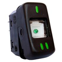 Chave Tecla Farol Caminhão MB 1935, 1989 a 1998 Preta 24V