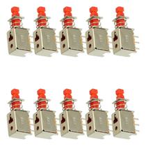 Chave Tecla PS-22F04 Push Button Interruptor Botão Vermelho Kit 10 Peças