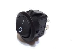 Chave tic tac redonda preta mini on/off -2pos 2term - kdc5 Chave tic tac redonda preta mini on/off -2pos 2term - kdc5