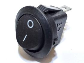 Chave tic tac redonda preta on/off - 2 posições 2 terminais Chave tic tac redonda preta on/off - 2 posições 2 terminais
