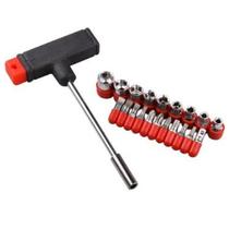 Chave Tipo T 21 Peças Encaixe por Imã Fenda Philips e Outras