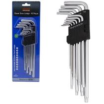 Chave Torx Kit 10 Peças Longa Profissional Aço Western 2061 Chave Torx Kit 10 Peças Longa Profissional Aço Western 2061